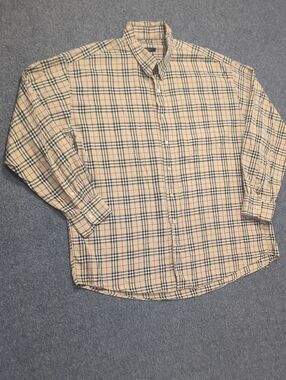 Burberry London Shirt Men's 2XL Tab Nova Check Plaid Button-Down Old Money Work